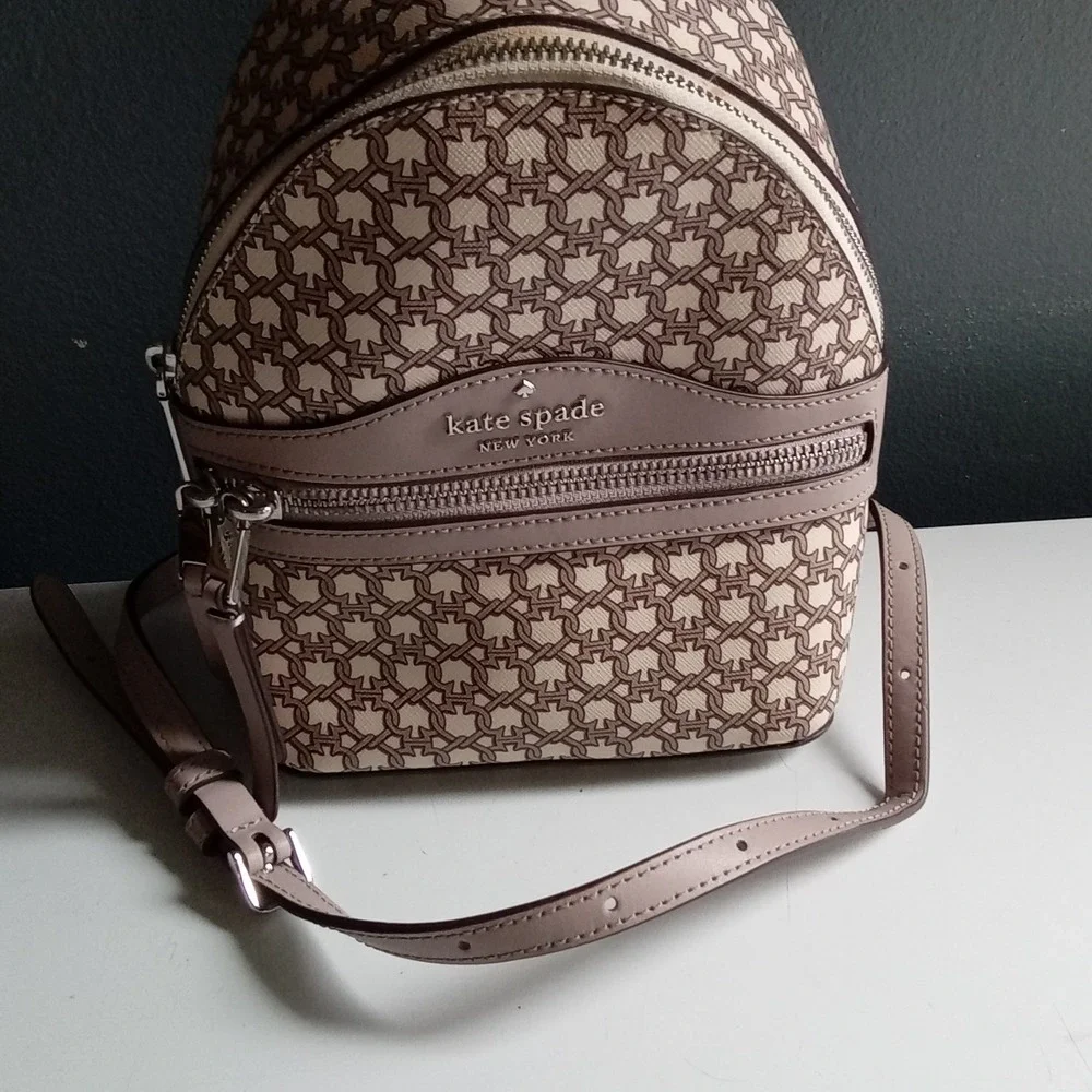 Kate Spade‎ Spade Link Convertible Backpack Crossbody Bag Neutral Multi WKR00197